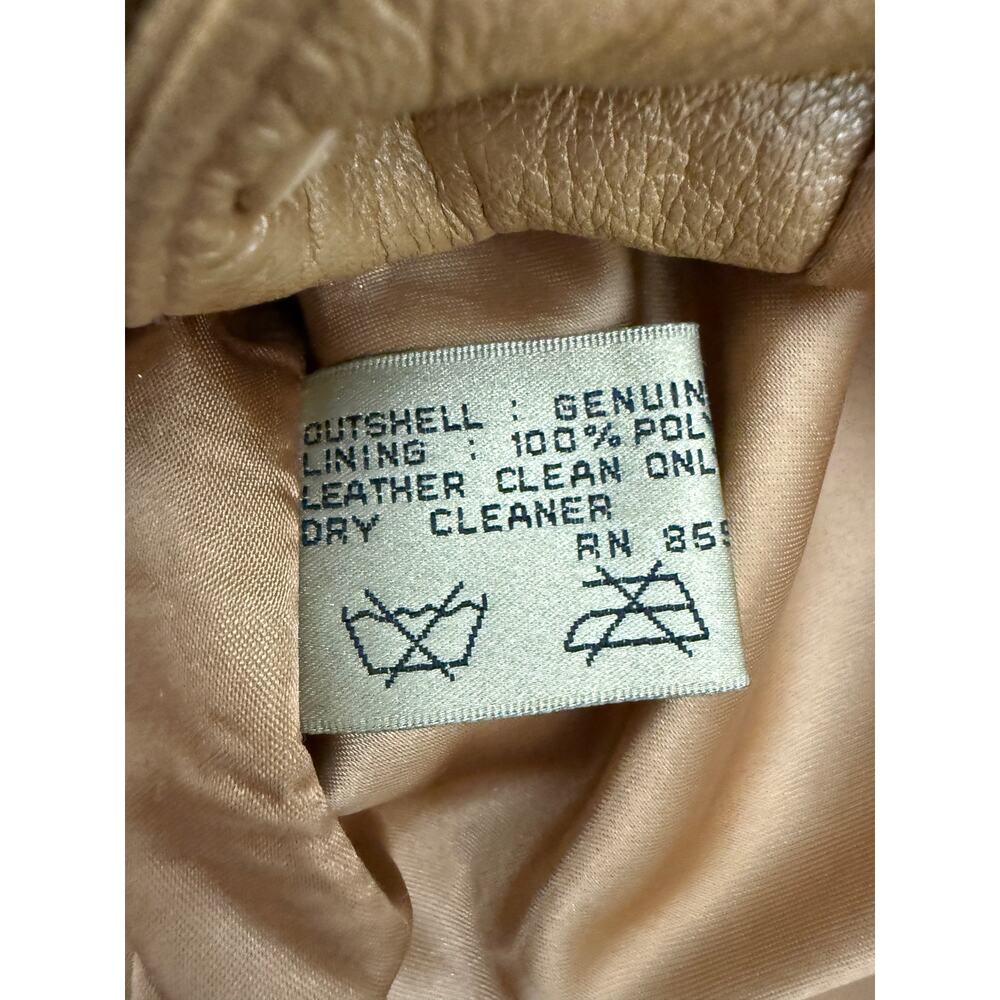Metallic Gold Leather Coat|Vintage Tailored Statement Jacket Y2K - Picture 4 of 10